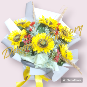 Dárková kytice slunečnice, umělé květiny, dárková květina, slunečnice, dárek